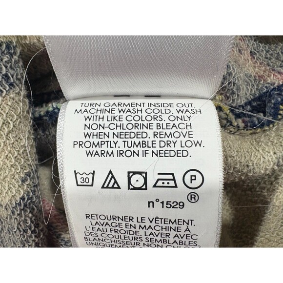 Polo Ralph Lauren Mens Floral Cotton Spa Terry Hoodie Pullover Sweatshirt Blue L - Picture 10 of 13